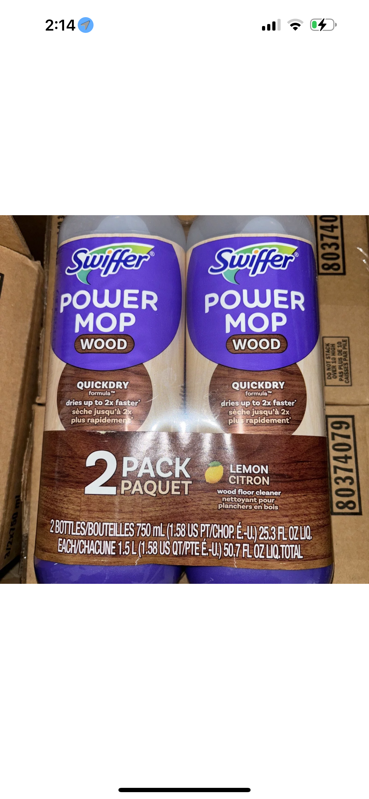 Swiffer power mop, wood