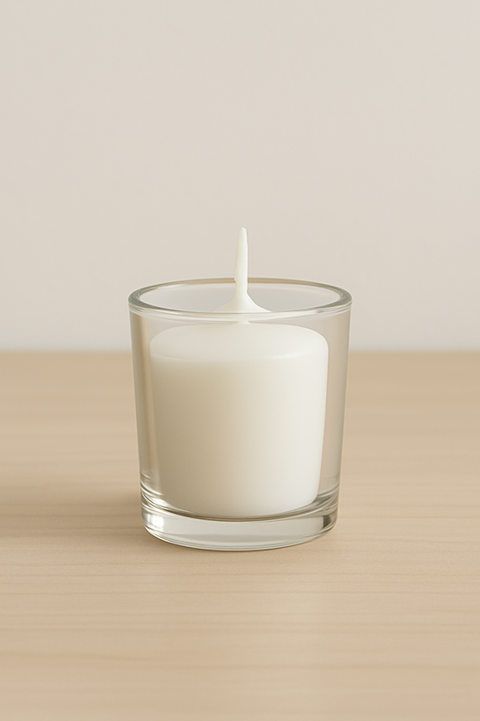 1.5"W x 1.1"H White Votive Candles